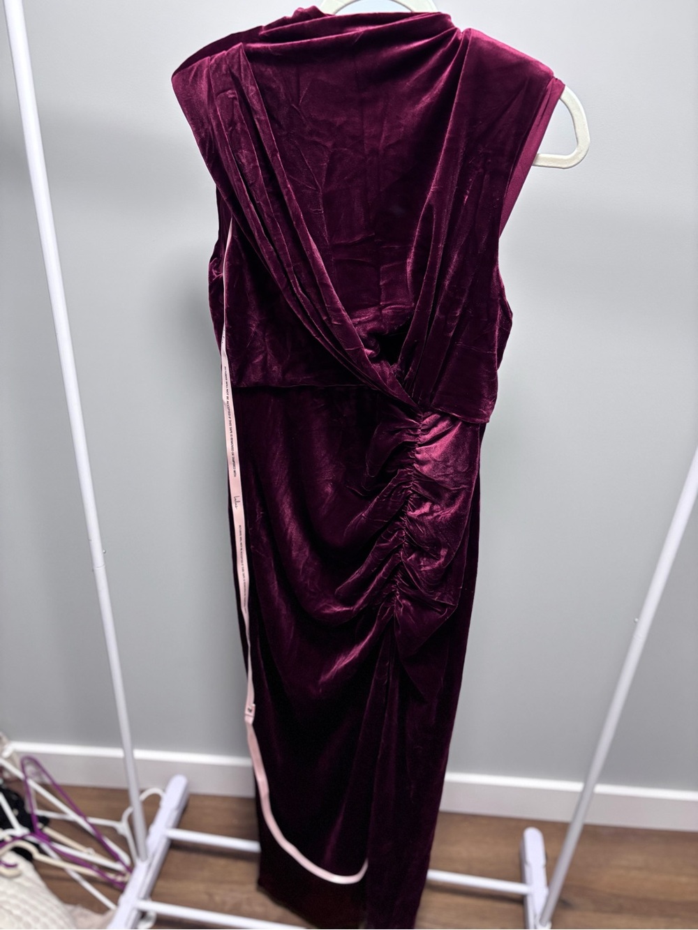Lulu's Deep Plum Velvet Maxi Dress